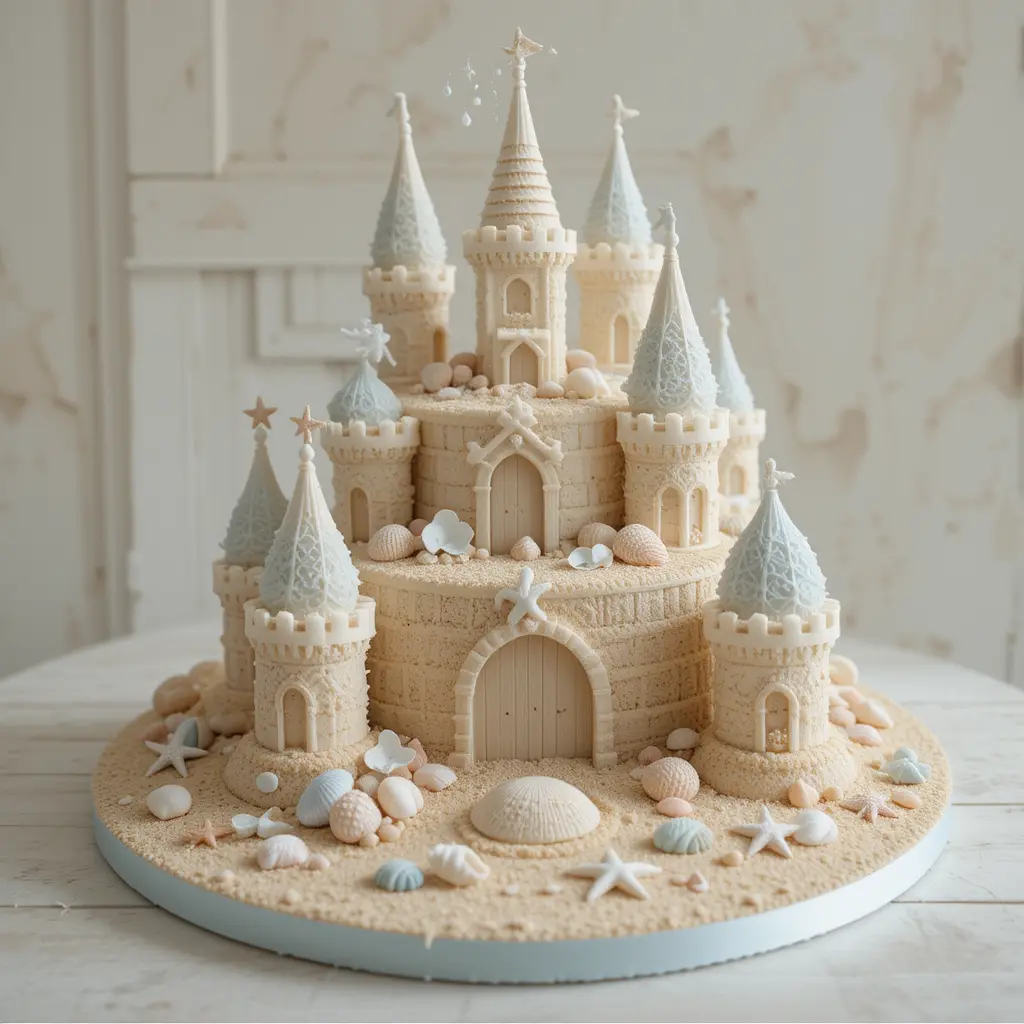 Sandcastle Wedding Cake