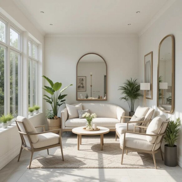 Small but Stylish Sunroom with Compact Furniture