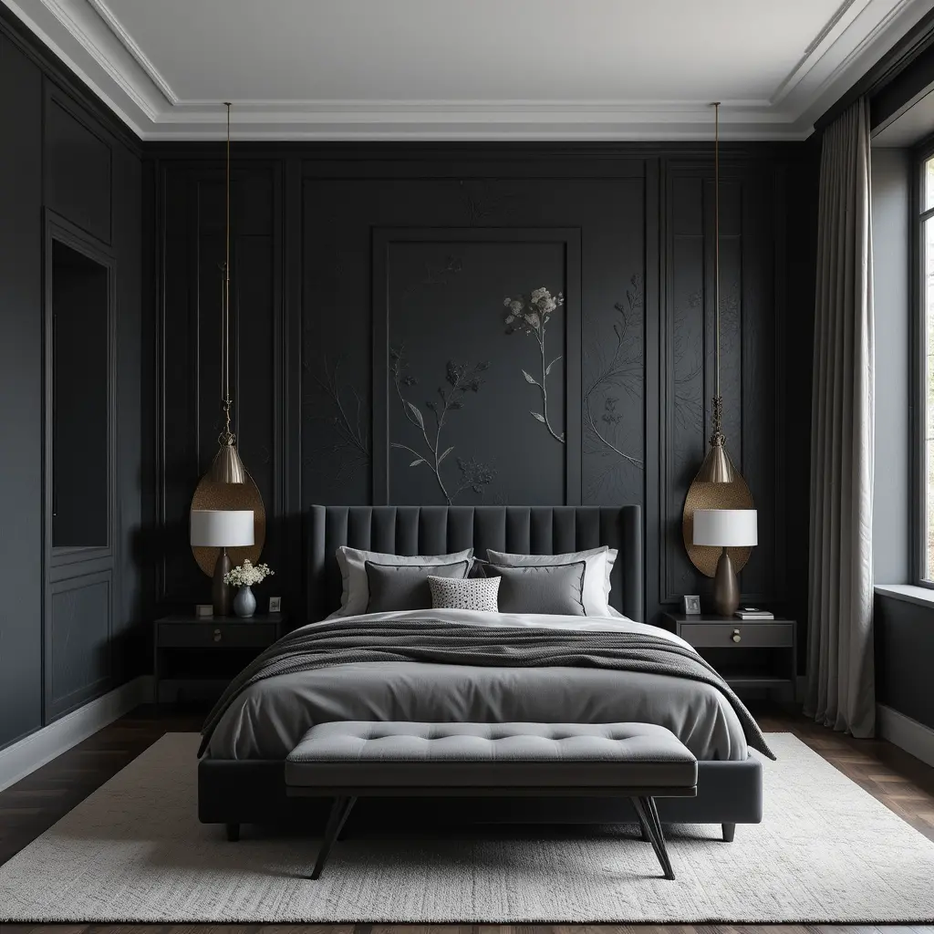 Textured Black Walls