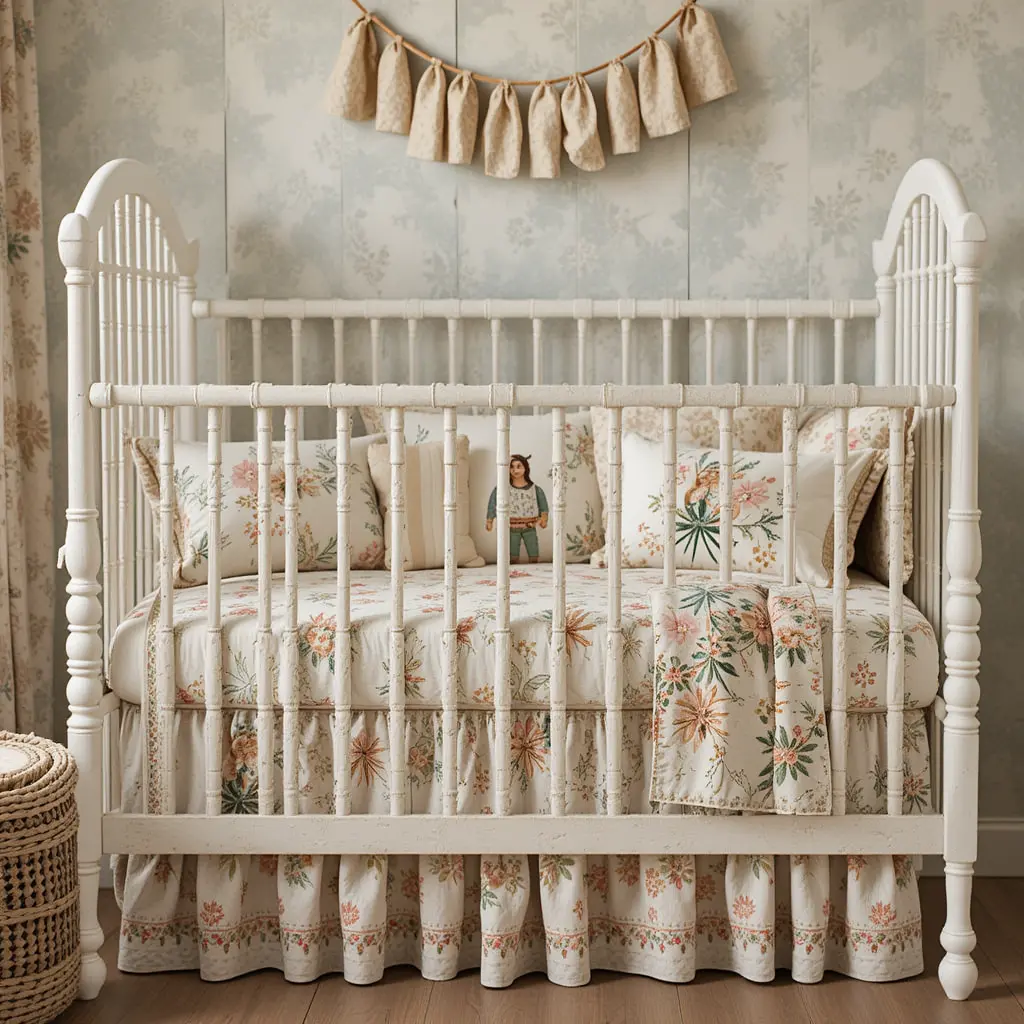 Vintage-Style Boho Crib Bedding