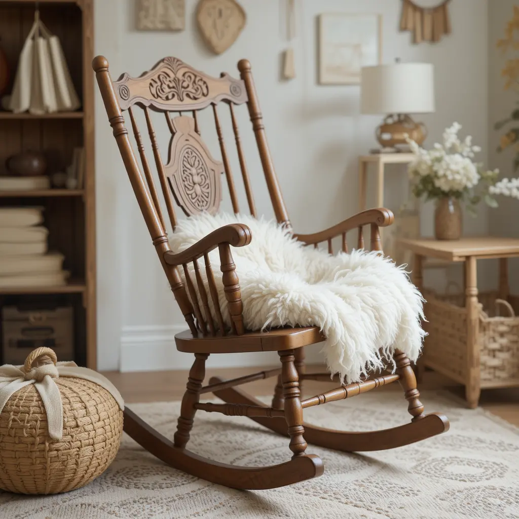 Vintage Wooden Rocking Chair