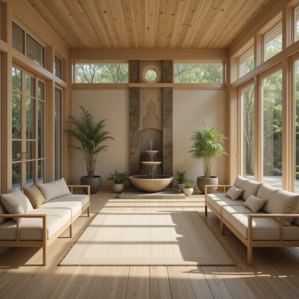 Zen-Inspired Four-Season Room for Relaxation