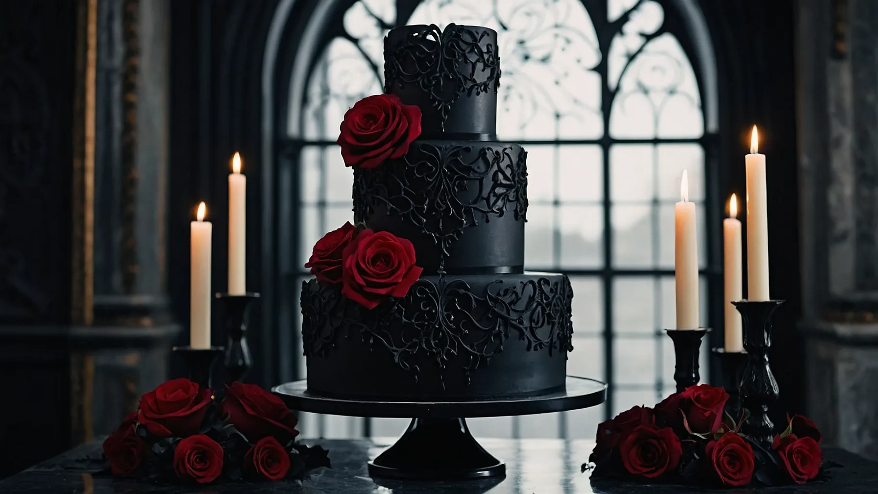 Black Wedding Cake