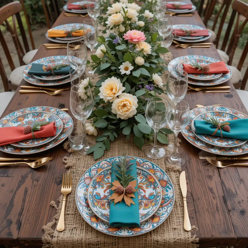 Bohemian Table Settings