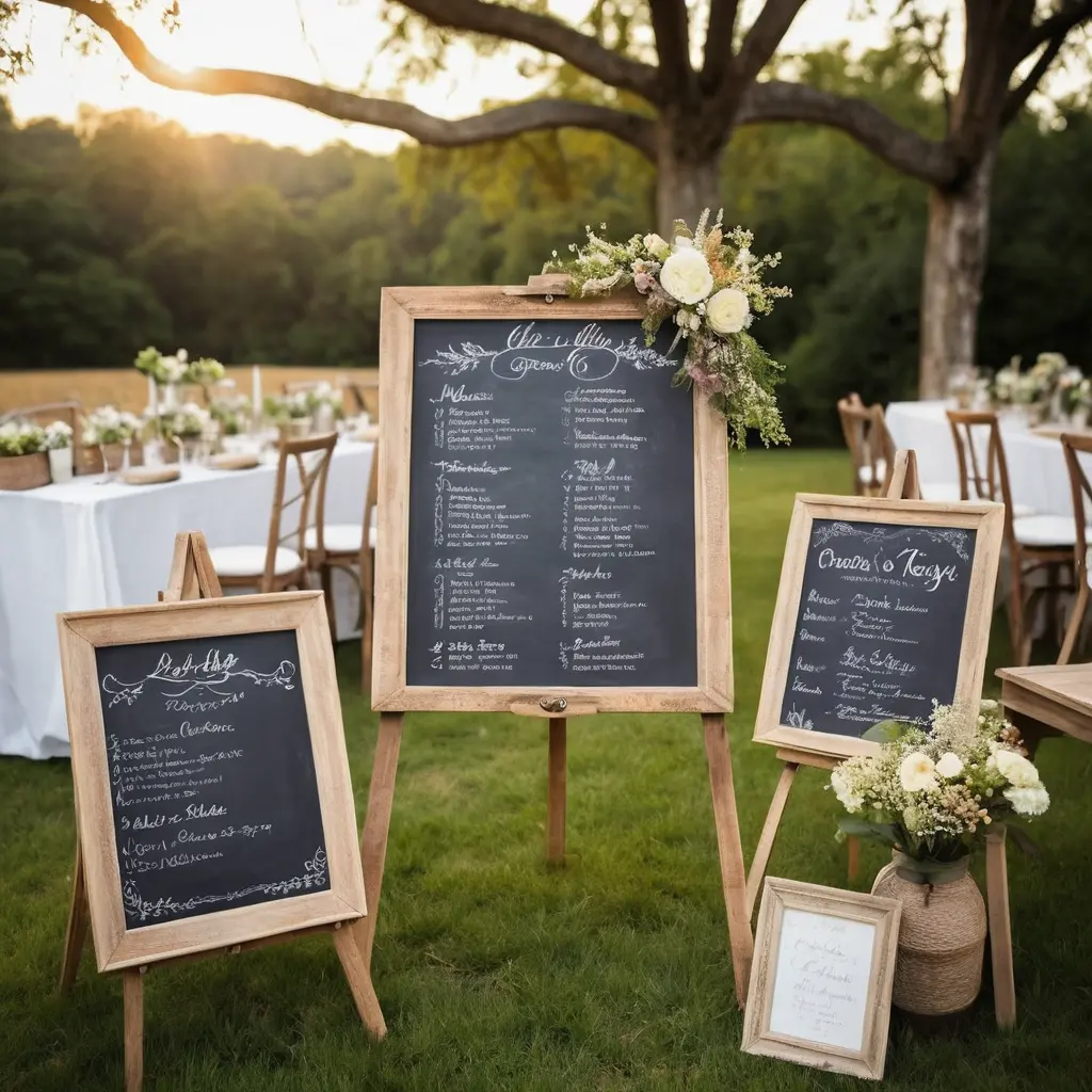 Chalkboard Wedding Signs