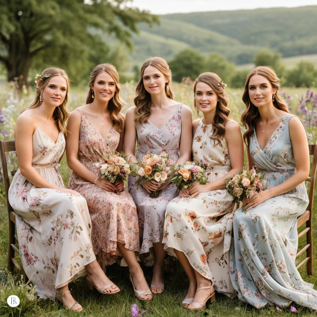 Floral Bridesmaid Dresses