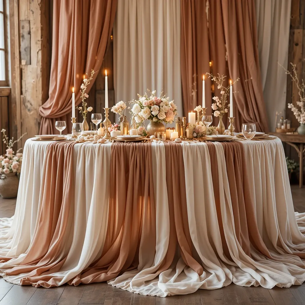 Flowing Table Drapes