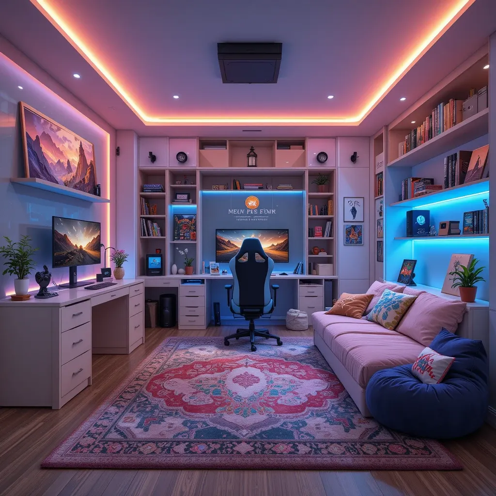 Gaming Room with Modular Furniture