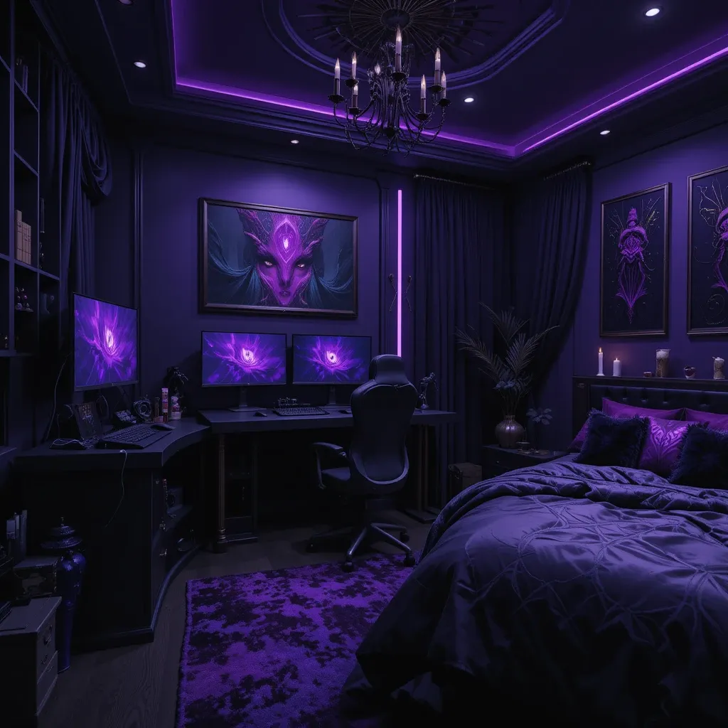 Gothic Gaming Room for Girls