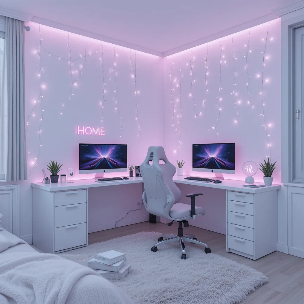 Minimalist Gamer Girl Room