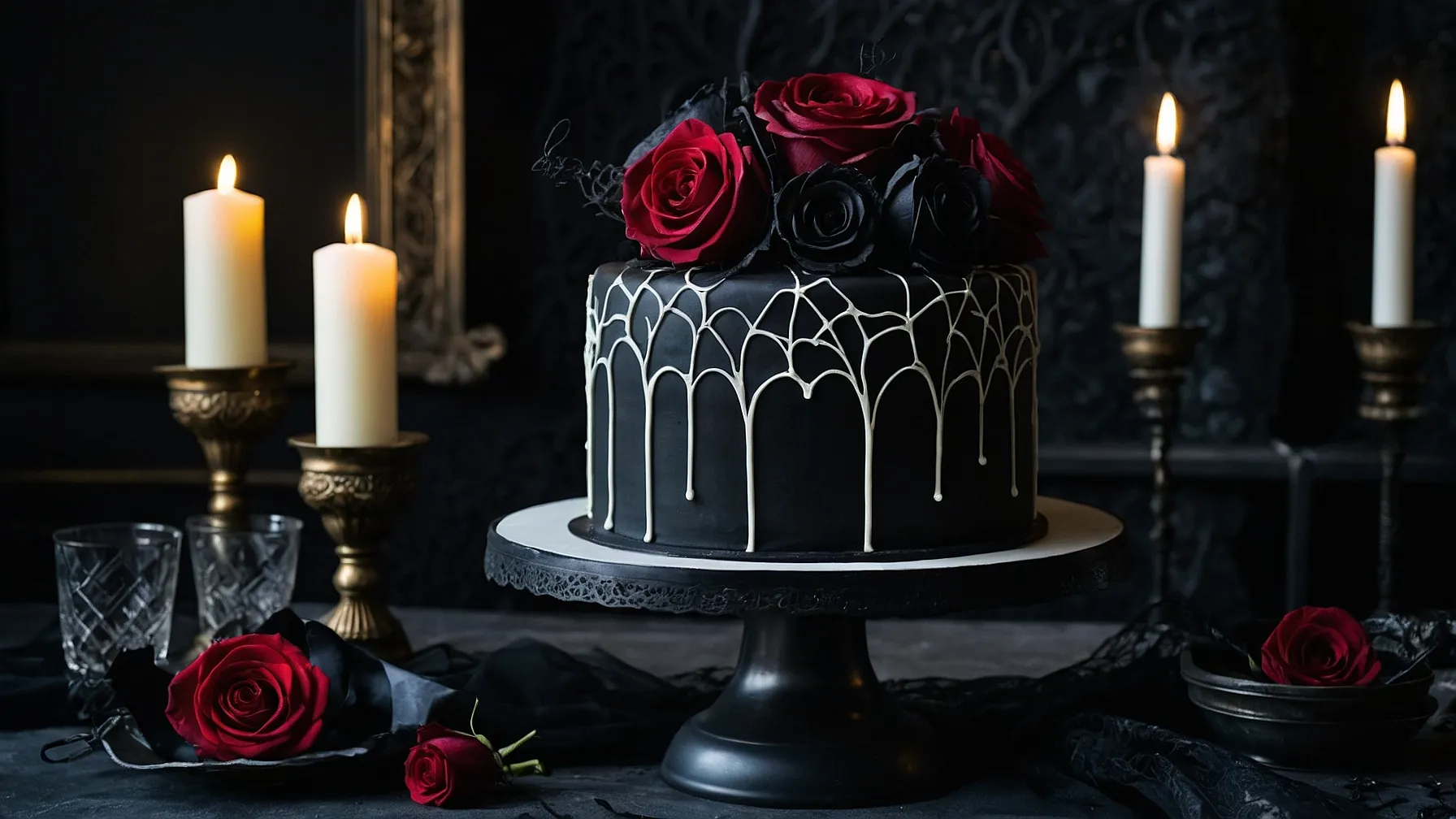 Spider Web Cake Design