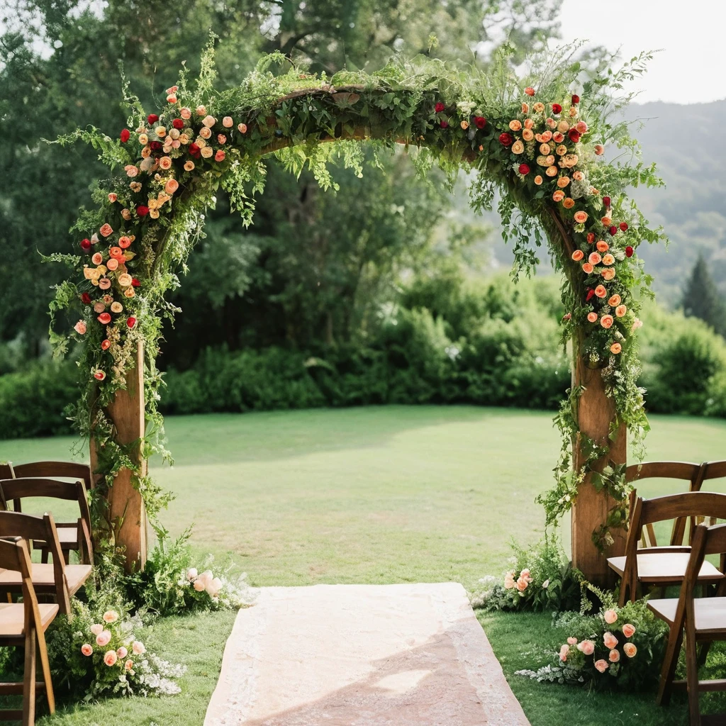 Wooden Arch for the Ceremony