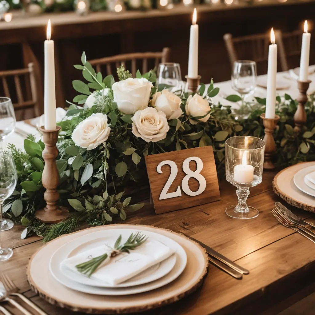 Wooden Table Numbers