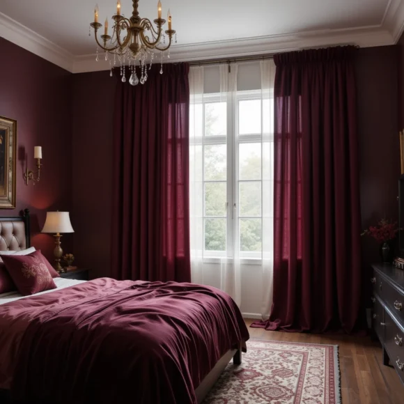 Wine-Colored Curtains
